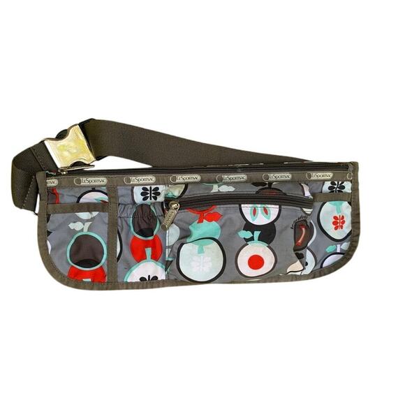 Lesportsac Gray Apple Design Beltbag/Crossbody/Fanny Pack - Picture 1 of 7